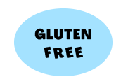 Badge with text saying Gluten Free