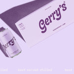 A can and a box of Gerry's Passionfruit & Lime