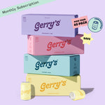 Four 10-pack cases and two cans to show Gerry's monthly 40 pack ‘Drink Social’ Subscription