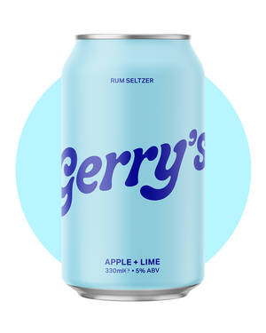A can of Gerry's Apple + Lime - Rum Seltzer