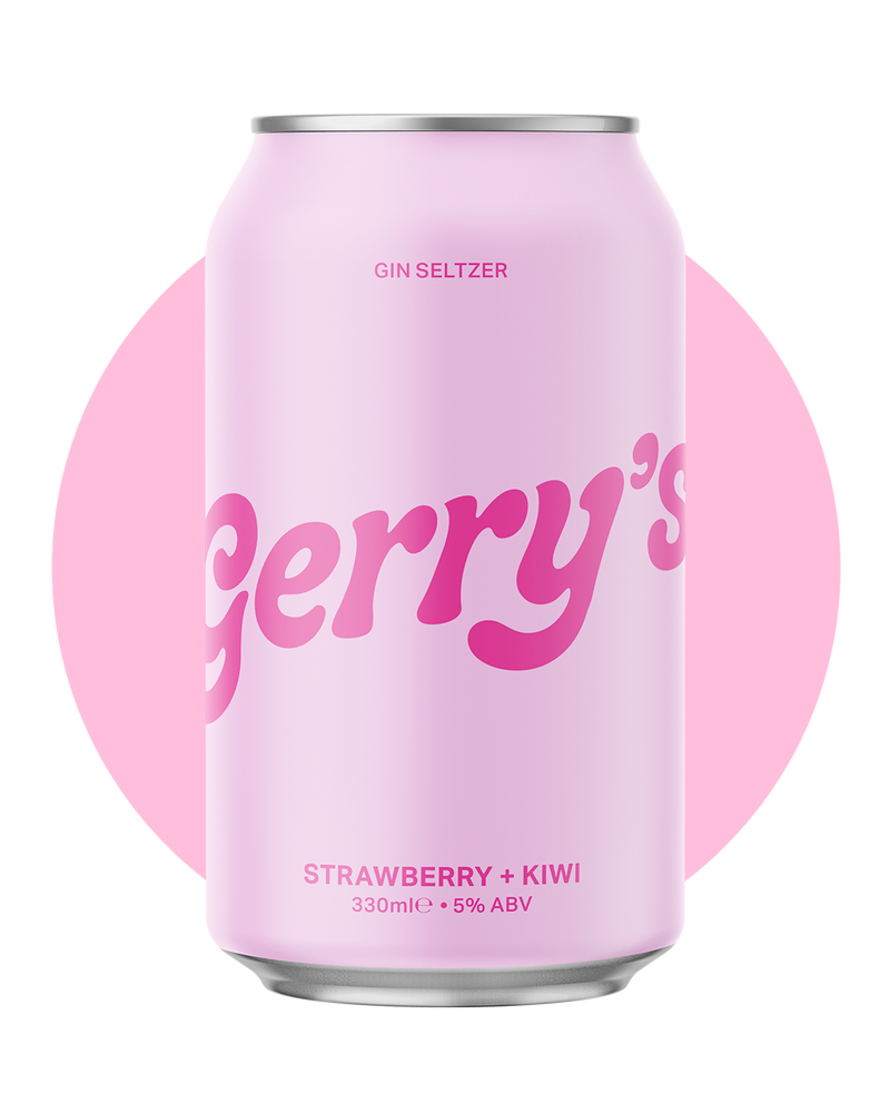 A can of Gerry's Strawberry + Kiwi - Gin Seltzer