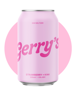 A can of Gerry's Strawberry + Kiwi - Gin Seltzer